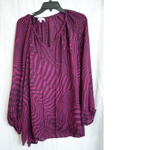 Plus size Silk Long Sleeve Blouse Top